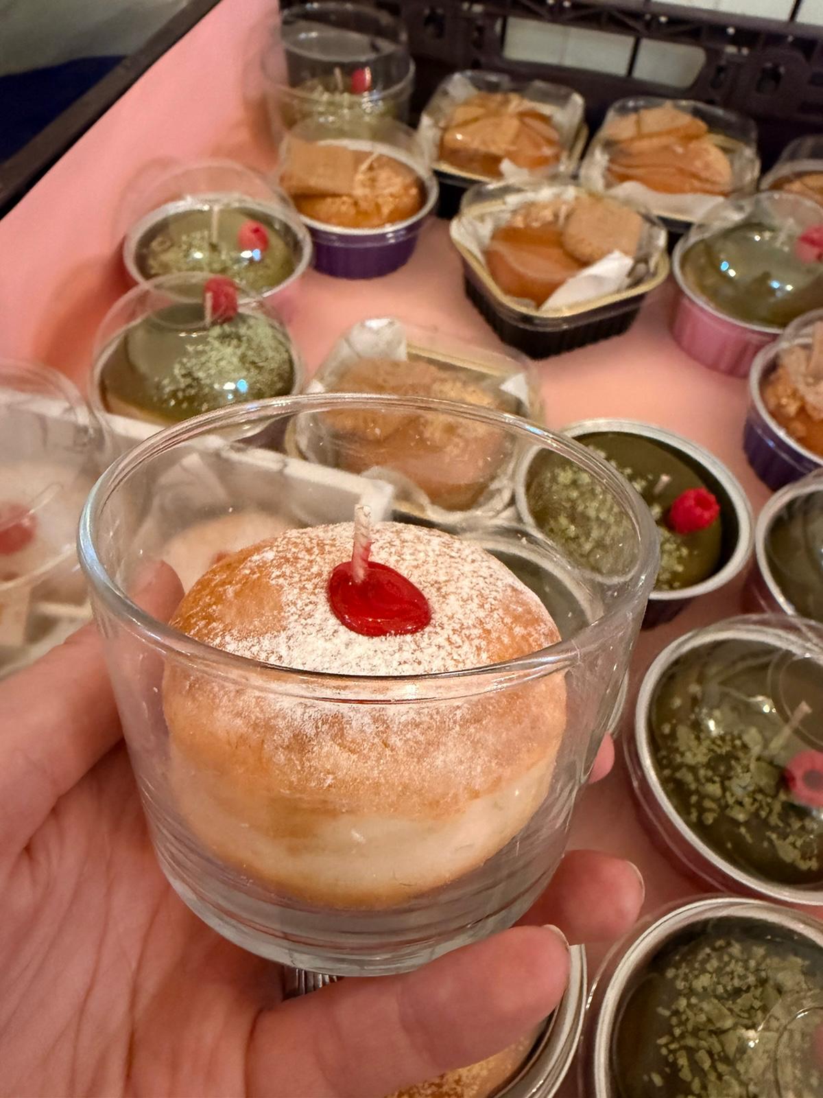 נרות סופגניה/קפה קר