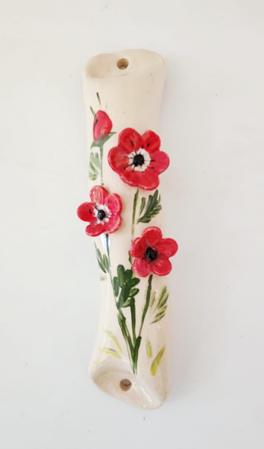 בית מזוזה עם פרחים בתלת מימד