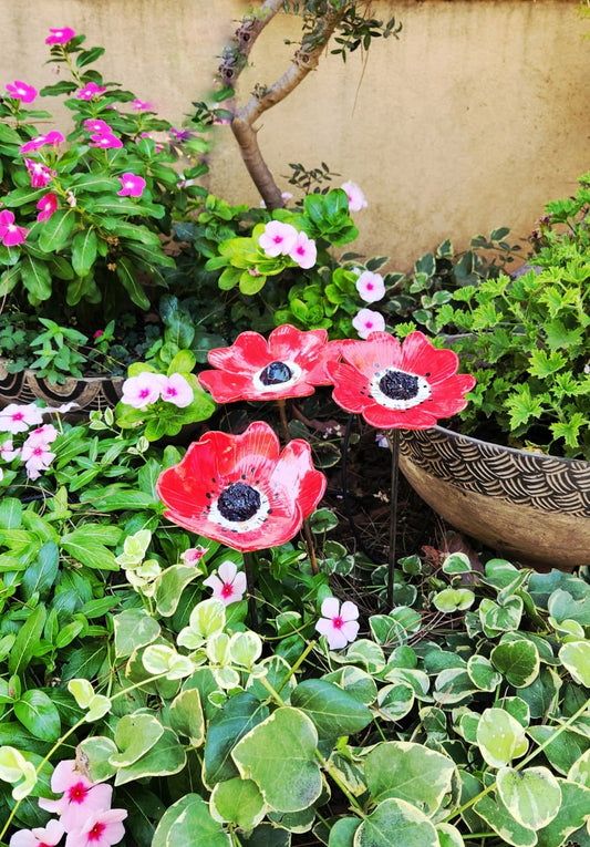 כלנית על מוט מתכת