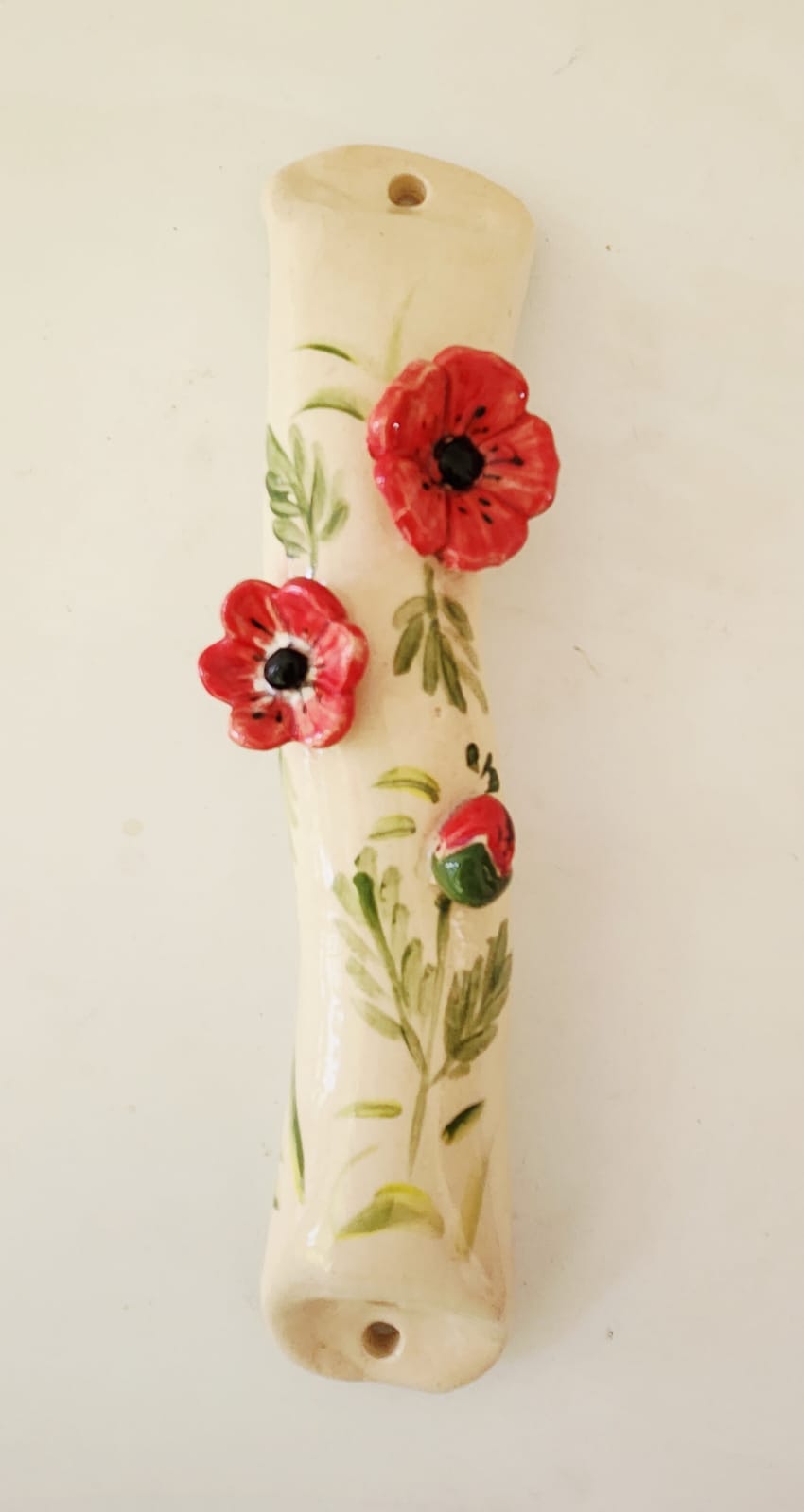 בית מזוזה עם פרחים בתלת  מימד